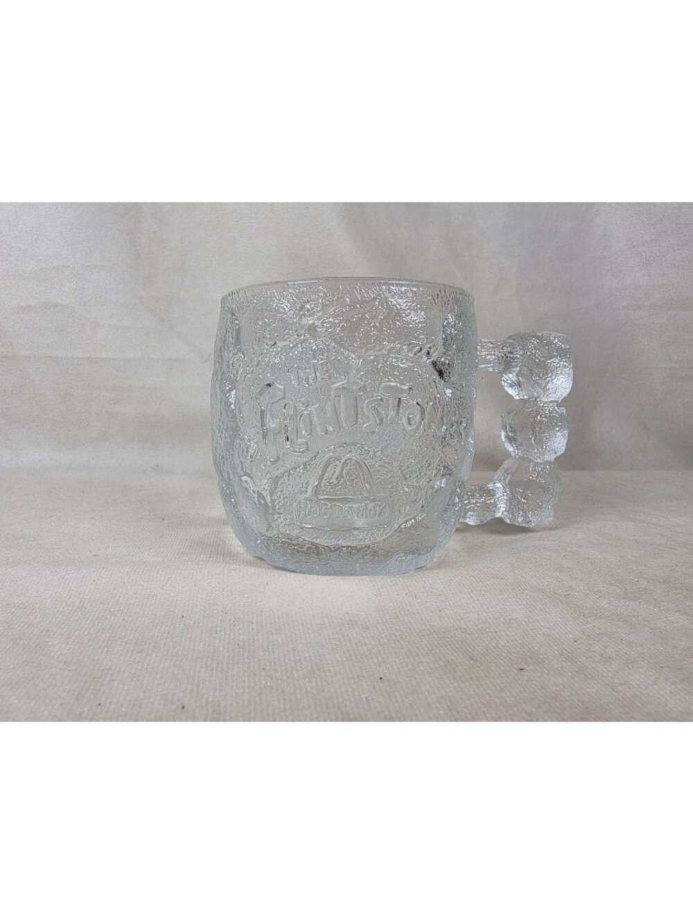 Vintage 1993 McDonald's Flintstones Frosted Glass | RocDonalds Rocky Road Mug